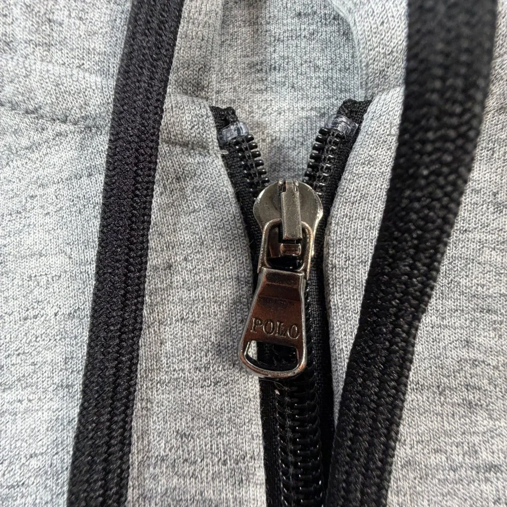Polo Ralph Lauren Mens Large Gray Heather‎ Full Zip Hoodie Pony Logo Size L